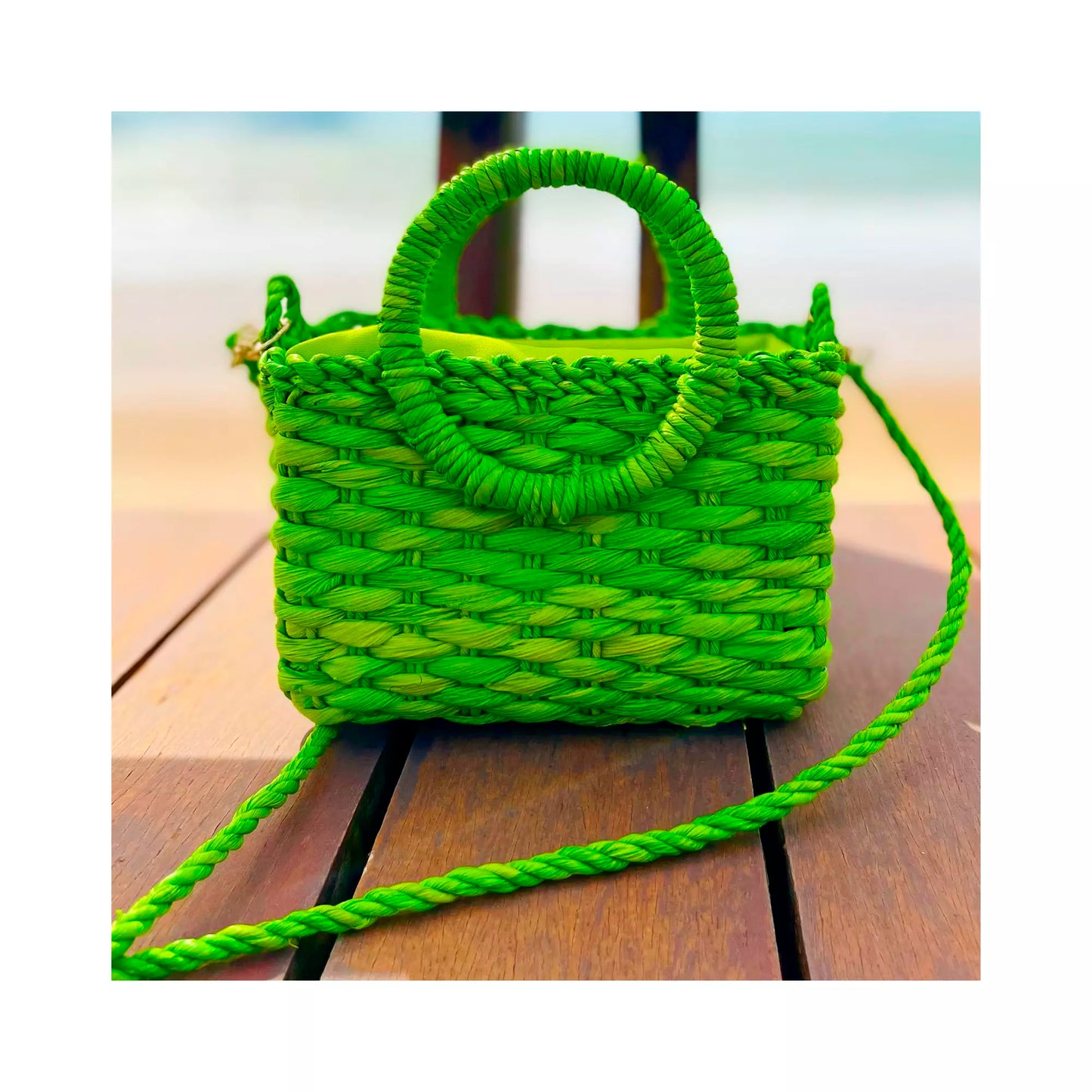 Lime Green Kaya Straw