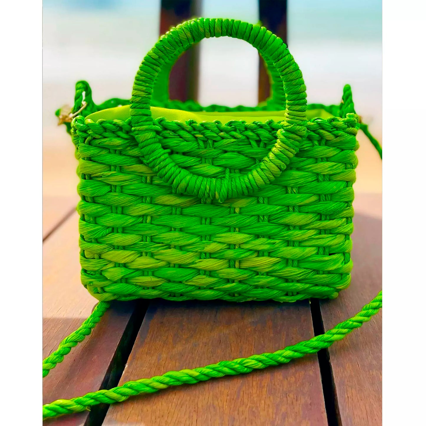 Lime Green Kaya Straw